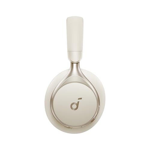 Image of Soundcore by Anker, Space One, Active Noise Cancelling Headphones, 2X Stronger Voice Reduction, 40H ANC Playtime, App Control, LDAC Hi-Res Audio, Comfortable Fit, Clear Calls, Bluetooth 5.3 (White)