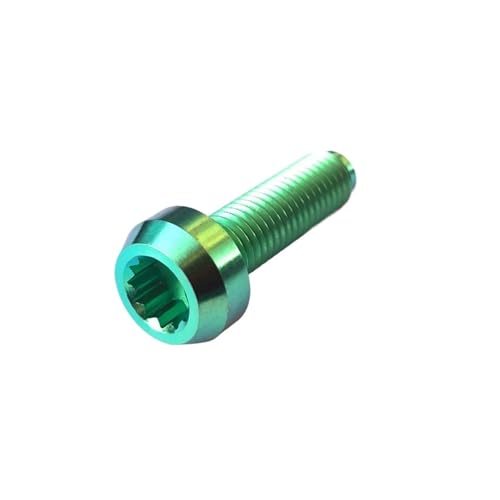 NKCVEZBW Compatible With 6Pcs Titanium BBS Split Rim Bolts M7*24 Mm 12 Point Hea D Screw Ti6Al4V Two-Piece Three Pieces Wheel Hub Ti Fastener(Green,M7x32)