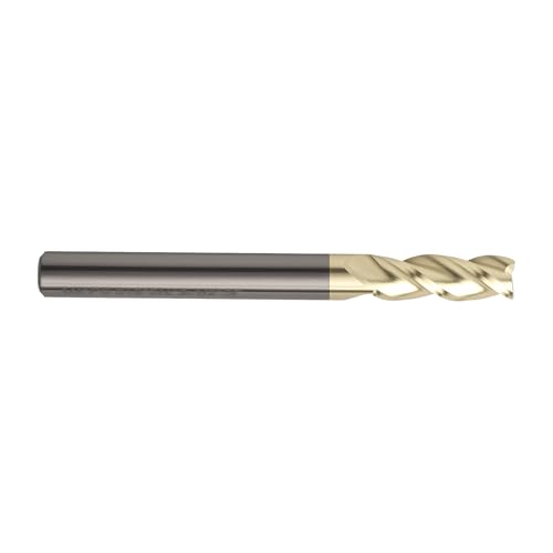 Image of 1 /4 inch Carbide Corner Radius End Mills, ZRN Coated, 3 Flute, End Mill Bits for Aluminum, CNC Router Bits with 37 Degree Helix, 015 inch Corner Radius Milling Cutter