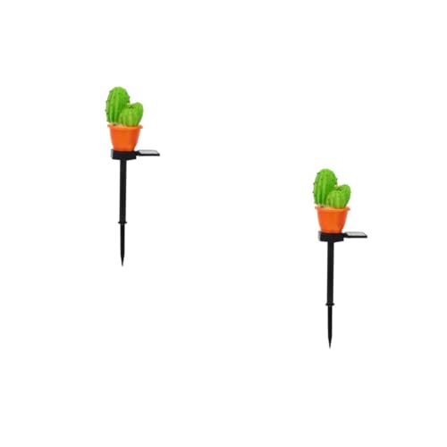 BESPORTBLE 2 Pcs Solar Lanterns Outdoor Decorative Cactus Ground Lamp for Yard Solar Landscape Lights Garden
