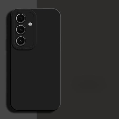 Étui silicone liquide S24 Plus coque noire souple de protection objectif photo antichoc