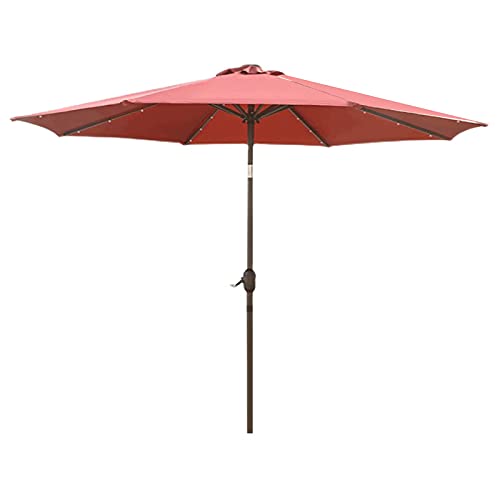 Parasol de jardin inclinable en aluminium avec LED solaire autonome 2,7 m