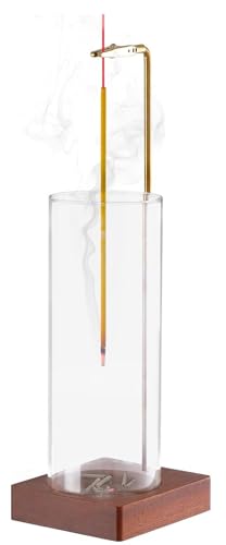 お香立て おしゃれ 灰がこぼれない 線香立て ガラス キャンドル使用可能 長香にも対応 香炉 茶道 香道 浄化 線香立て 書斎 瞑想 玄関先 瞑想室 書斎