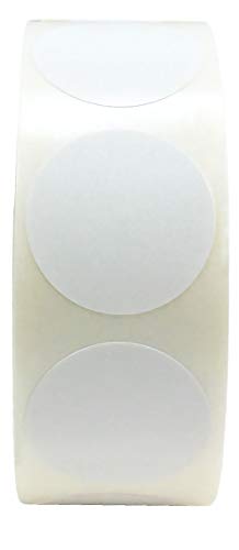 White Color Coding Labels for Organizing Inventory 0.75 Inch Round Circle Dots 500 Total Adhesive Stickers On A Roll
