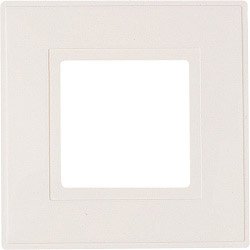 Dencon 2 x Single light switch finger plates. Clear Plastic, Off-white