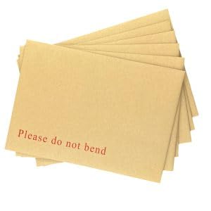 50 Board Backed Envelopes C4 / A4 Do Not Bend - Hard Back Manilla Envelopes 324mm x 229mm - Peel and Seal Cardboard Backed for Photos, Documents and Certificates - Pack of 50