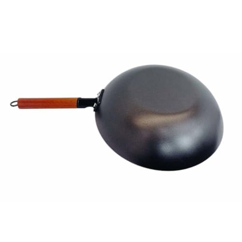Wok de acero al carbono 25 cm fondo plano miniatura 5