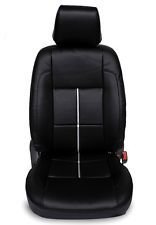 Khushal Leatherite Faux Leather Designer Front and Back Seat Cover Set for Maruti Swift Swift 2011 to 2014 Back seat Single seat (Black)