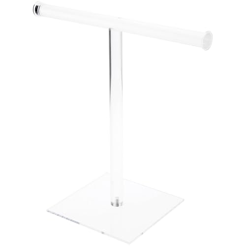 Plymor Clear Acrylic T-Bar Necklace Display Stand, 15.5