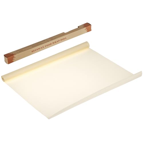 QWORK® Papel Encerado para Alimentos, 33x100 cm Envoltorio de Cera de Abeja Reutilizable y Lavable, para Frutas y Vegetales