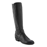 Frye women's Carson Piping Tall Knee High Boot, Black Brush Off, 8
