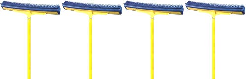 Smart Broom 1600YS 16" Multi-Purpose Squeegee Broom Smart Broom 16in Multi-Purpose Squeegee Broom with Telescoping Handle in Blue/Yellow, (Pack of 1) (4-(Pack))