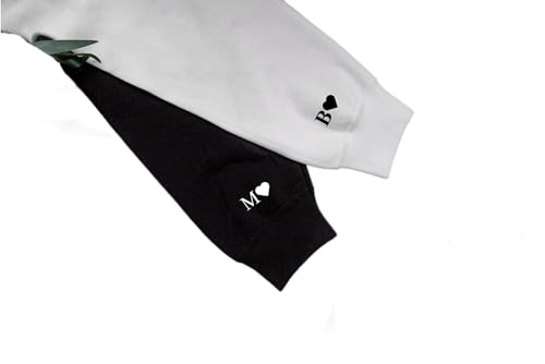 Custom Roman Numeral Sweatshirt, Personalized Valentine's Day Sweatshirt, Date and Initial Sleeve, Couples' Gifts, Special Occasions, Engagements Anniversary Gift, Wedding Gift Sweater2