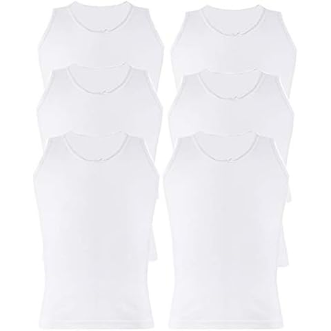 Kids Cotton Vests Pack of 6 for School Cover
