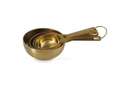 Image of Le Creuset Stainless Steel Measuring Cups, Gold Finish, Set of 4