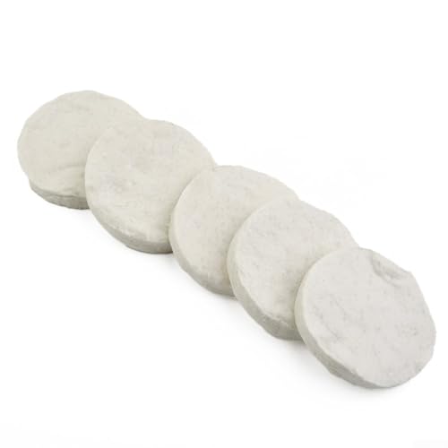 Ceramic Wool Sponge, Ceramic Wool For Bioethanol Fireplace, Round Ceramic Sponge For Bio Ethanol Fireplace Inner Gel Ethanol Ceramic Sponge For Bioethanol Burner(5pcs)