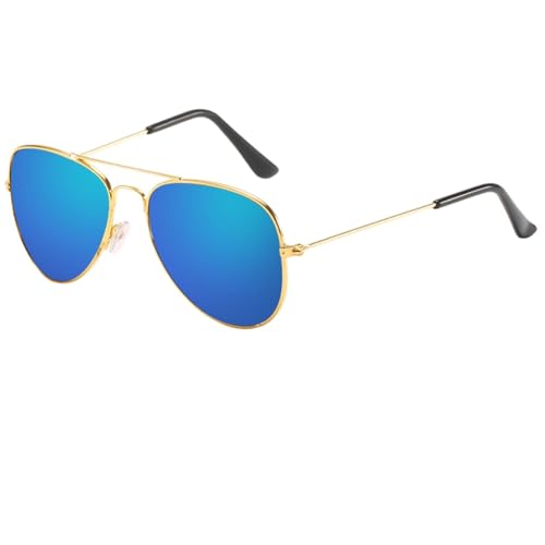 NIEEKRUN Sonnenbrille für Kinder, Pilotenbrille mit Metallrahmen und...