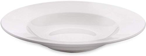 Image of E-Ezra Tableware White Fine Porcelain Deep Pasta Plate /Soup Plate /Magi Plate /Gravy (22 Cm, 1-Plates)