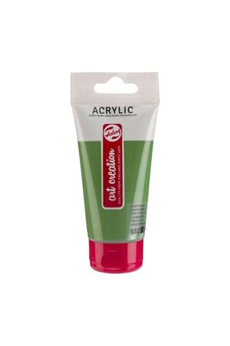 Talens Art Creation Acrylfarbe Tube 75 ml - BlattgrĂĽn 652 - Opak & Lichtecht - Seidenglanz Finish