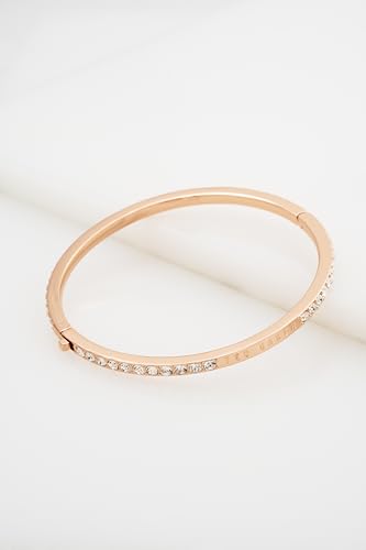 Ted Baker Claudia Narrow Crystal Hinged Bangle Bracelet for Women (Rose Gold/Crystal) - Image 5