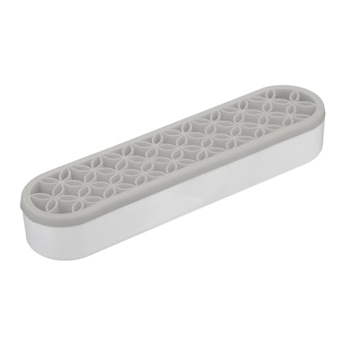 Image of PATIKIL Diamond Painted Pen Holder, Silicone Makeup Brush Holder Multi-Purpose Cosmetic Storage Box Desktop Organizer for Art Craft, Grey