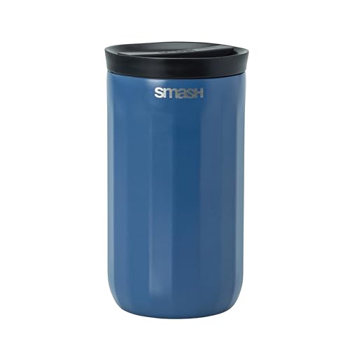 Smash Stainless Steel Twist & Lock Linear Travel Coffee Mug 350ml/ 12 fl oz Blue