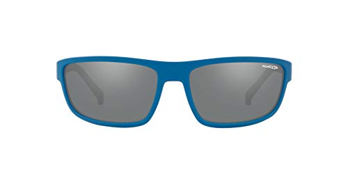Arnette Men's AN4261 Borrow-Post Malone x Exclusive Collection Sunglasses, Matte Blue/Grey Mirror Silver, 63 mm
