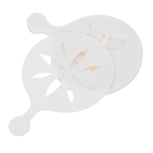 Cabilock 8Pcs Reusable Coffee Art Stencils DIY Latte Templates for Coffee Cake and Cookie Decorating Stylish Plastic Designs for Beginners and Professionals for Home
