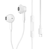 Auriculares iPhone, Auriculares iPhone 13, Auriculares estéreo Hi-Fi con Cable con micrófono y Control de Volumen, Compatible con iPhone 8/8Plus/11/11Pro/7/7Plus/SE/12/12Pro MAX/XS/X/XR