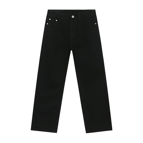 Men's Denim Jeans Korean Style Slim Fit Casual Straight Leg Relaxed Commuter Daily Weekend Pants for Men