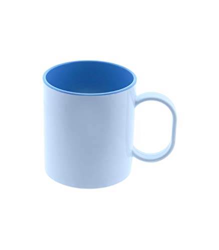 Wonduu Taza Plástico Con Interior De Color Para Sublimación Azul