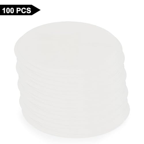 Image of StonyLab Qualitative Filter Paper Circles, 70mm Diameter Cellulose Filter Paper with 20 Micron Particle Retention Medium Filtration Speed, Pack of 100 (70mm Diameter)