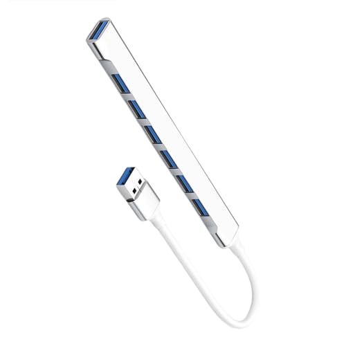 COMFOLIVING Hub de puerto USB, hub USB de alta velocidad - Estación de acoplamiento para portátil con concentrador USB | Dongle hub extensor USB, base para computadora ultra delgada con multipuerto