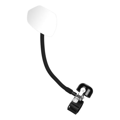 Sghtil Espejo de bicicleta | Espejo retrovisor de bicicleta 2 en 1 | Lente convexa ajustable con timbre de bicicleta seguro para modelos de bicicletas scooters eléctricos