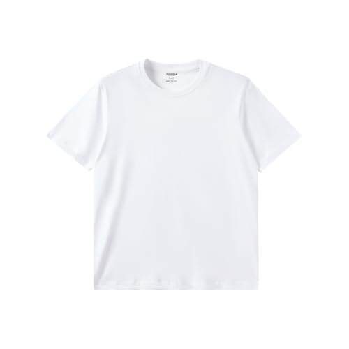 Men Plain Short Sleeves Shirt Soft Cotton Crewneck Tees Casual Baggy Loose Tops Summer Basic All-Match Tshirts