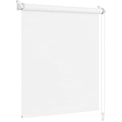 Estores Casas Modernas Victoria M. Klemmfix Estor Opaco Enrollable para Puertas y Ventanas, Fijación sin Taladrar, 80 x 230 cm, Blanco
