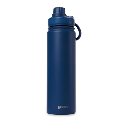 Garrafa Térmica Gocase Fresh Inox Parede Dupla Isolada À Vácuo 650ml - Azul Marinho