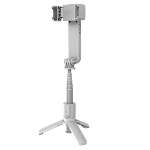 TYREE Stabilizzatore Gimbal Portatile Supporto Bastone Selfie Bluetooth Supporto Selfie Luce di Riempimento Regolabile per Smartphone Bianco