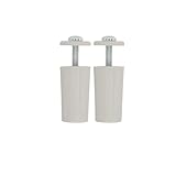Amig - Pack de 2 Topes para Persianas Enrrollables de Plástico Blanco - Amortiguador con Tornillo M5 Antióxido y Arandela Exterior - Resistente a la Intemperie - Longitud: 40 mm
