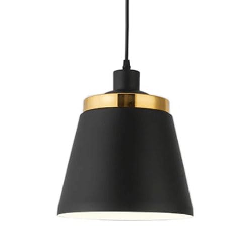 Suspension E27 abat-jour en métal style industriel noir pour cuisine