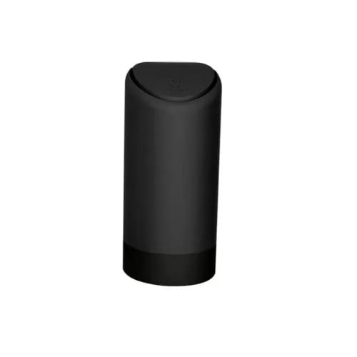 Cubo basura coche de silicona premium accesorio elegante con estuche antipolvo negro