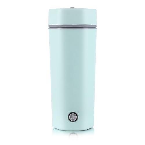Garvee Hervidor eléctrico portátil para café y té - Acero inoxidable 304 - Calentamiento rápido y seguro - Ideal para viajes y oficina - Diseño compacto - Capacidad 400ml - Apagado automático - Green