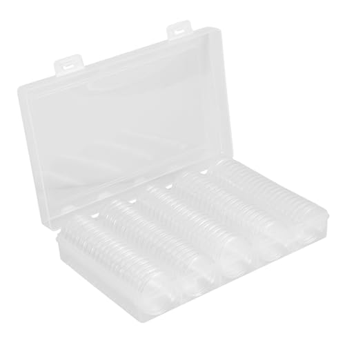 Caja organizadora transparente para cápsulas de monedas miniatura 1