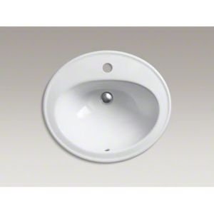 Amazon | KOHLER K-2196-1-0 ペニントン 20-1/4 楕円形 ドロップイン 