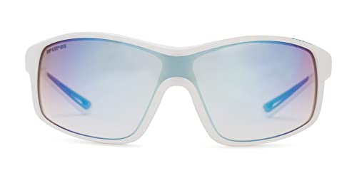 Foster Grant Sun Luv Embrace The Unknown Shield Sunglasses, Matte White, 55mm3