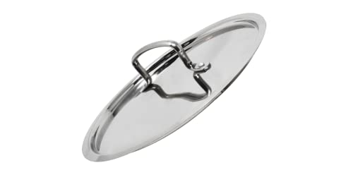 Image of Triply Stainless Steel Kadai, Kadhai with Lid and Handle - Induction and Oven Compatible Deep Fry Pan (3 litres (Tasla 24cm))
