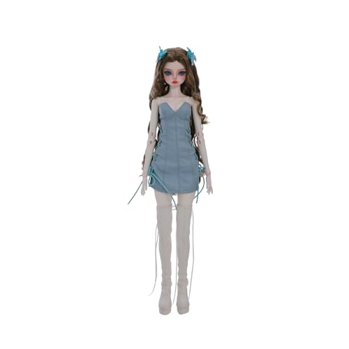 Oueneifs Nancy - Muñeca Bjd de 1/4 con cuello en V, vestido de cuero, estilo moderno, muñecas articuladas de bola, juguete de resina para niños de más de 15 años