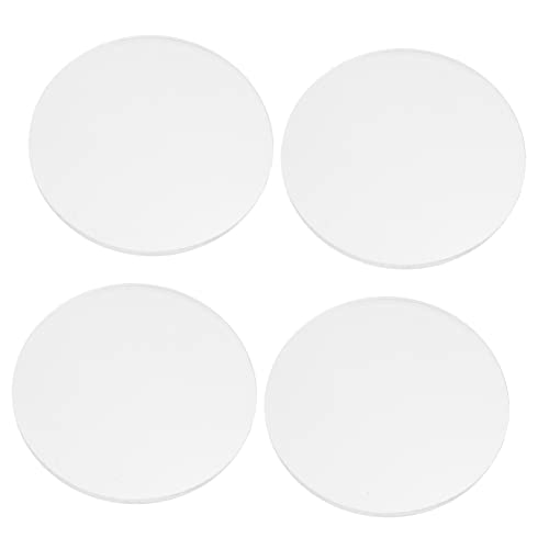 HOMOCONO 4 Pack Round Acrylic Sheet Frame Base Round Plexi Sheet for DIY Projects Photo Frames Acrylic Display Boards