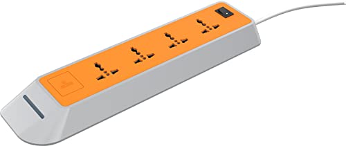 Image of Polycab 4-WAY EXTENSION BOARD WITH SURGE PROTECTION 4 Socket Extension Boards (Multicolor, 3 m)