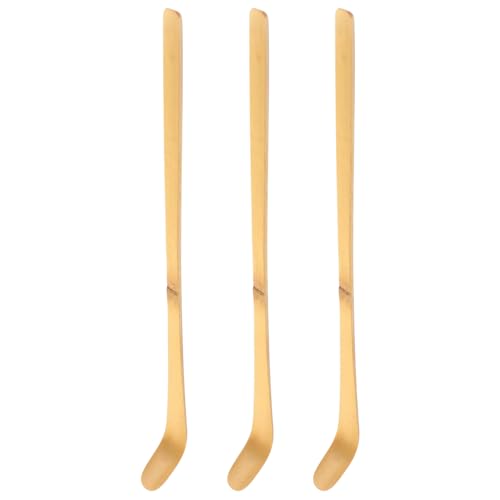 ECYC 3 Pcs Bamboo Matcha Tea Scoops, Green Tea Spoon Bamboo Chashaku Matcha Scoop for Tea Coffee Powder Spices Condiments, 01